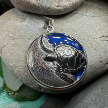 Load image into Gallery viewer, Blue Loggerhead Turtle Necklace
