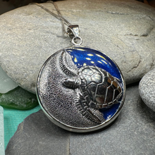 Load image into Gallery viewer, Blue Loggerhead Turtle Necklace
