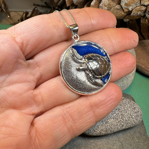 Blue Loggerhead Turtle Necklace