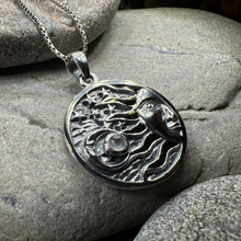 Load image into Gallery viewer, Celestial Wind Moon &amp; Sun Necklace
