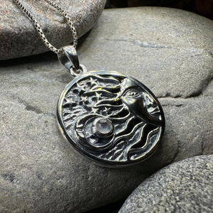 Celestial Wind Moon & Sun Necklace