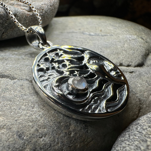 Celestial Wind Moon & Sun Necklace