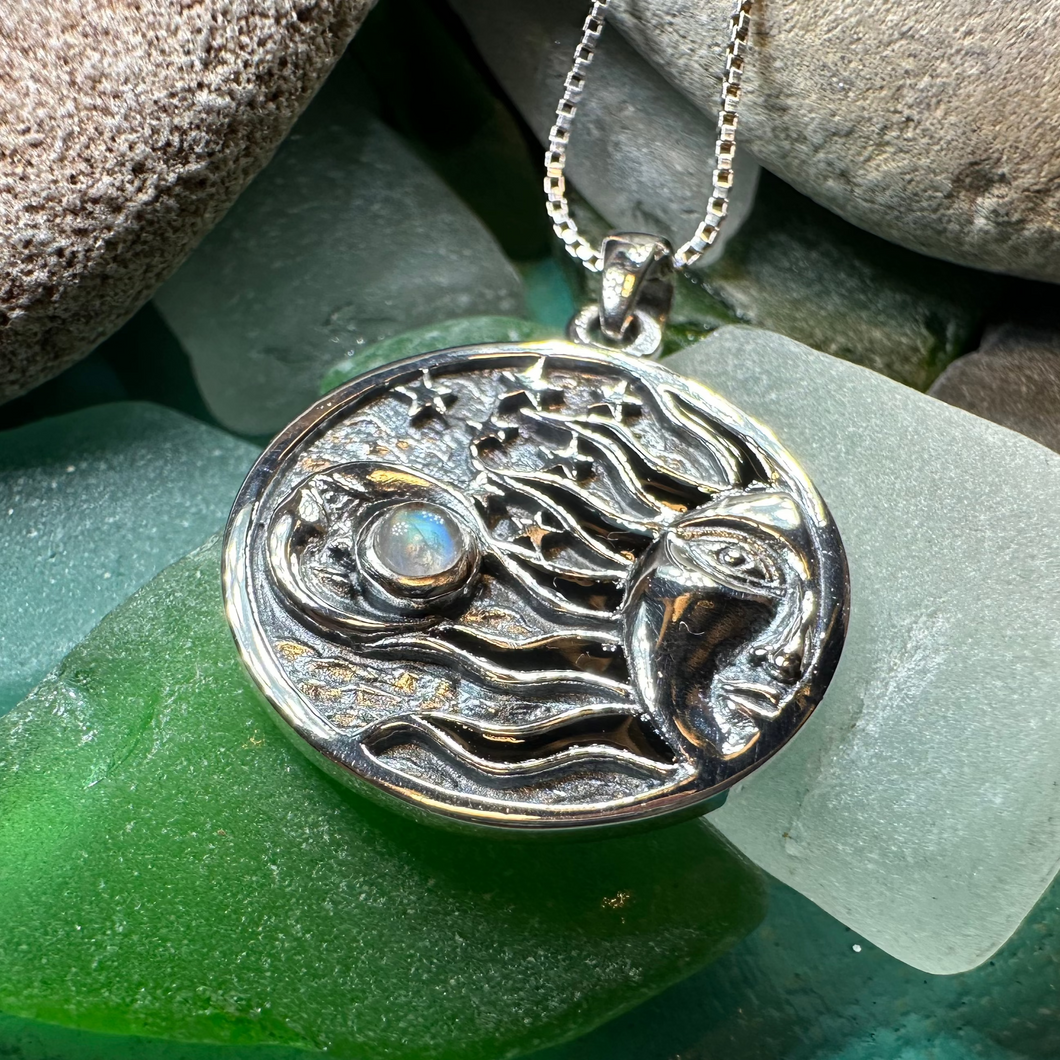 Celestial Wind Moon & Sun Necklace