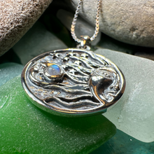 Load image into Gallery viewer, Celestial Wind Moon &amp; Sun Necklace
