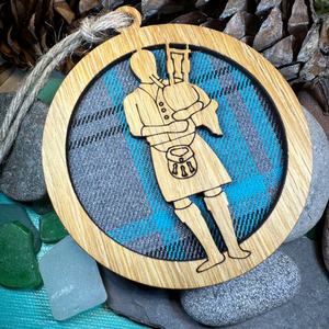 Tartan Bagpiper Ornament