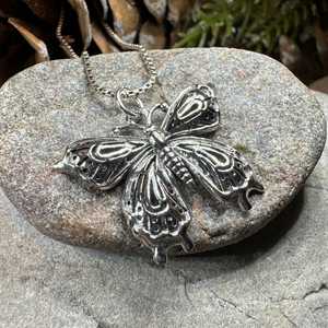 Celtic Butterfly Silver Necklace