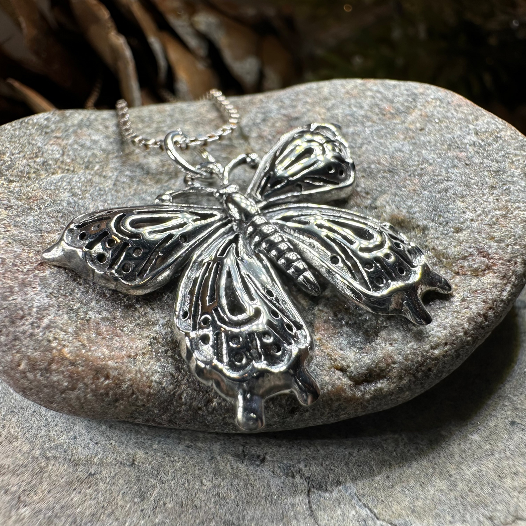 Celtic Butterfly Silver Necklace