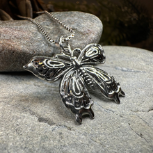 Load image into Gallery viewer, Celtic Butterfly Silver Necklace
