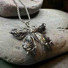 Load image into Gallery viewer, Celtic Butterfly Silver Necklace
