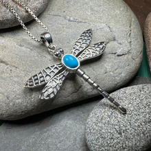 Load image into Gallery viewer, Turquoise Dragonfly Necklace
