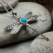 Load image into Gallery viewer, Turquoise Dragonfly Necklace
