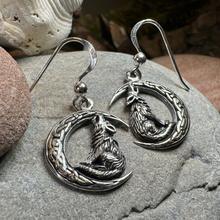 Load image into Gallery viewer, Arkyn Wolf Moon Earrings
