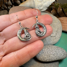 Load image into Gallery viewer, Arkyn Wolf Moon Earrings
