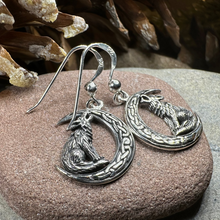 Load image into Gallery viewer, Arkyn Wolf Moon Earrings
