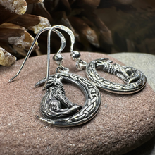 Load image into Gallery viewer, Arkyn Wolf Moon Earrings
