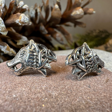 Load image into Gallery viewer, Annar Celtic Wolf Earrings
