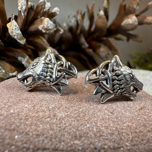 Annar Celtic Wolf Earrings