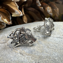 Load image into Gallery viewer, Annar Celtic Wolf Earrings
