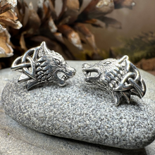 Load image into Gallery viewer, Annar Celtic Wolf Earrings
