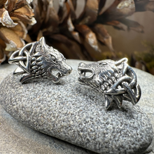 Load image into Gallery viewer, Annar Celtic Wolf Earrings
