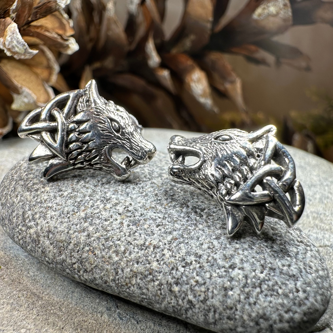 Annar Celtic Wolf Earrings