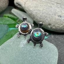 Load image into Gallery viewer, Abalone Turtle Post Earrings
