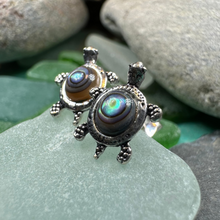 Load image into Gallery viewer, Abalone Turtle Post Earrings
