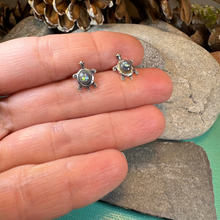 Load image into Gallery viewer, Abalone Turtle Post Earrings
