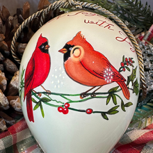 Load image into Gallery viewer, Cardinals Gather Together With Joy Ornament
