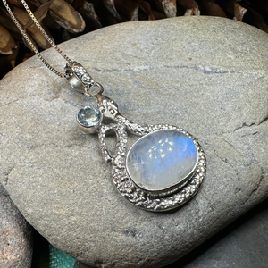 Calantha Moonstone Snake Necklace