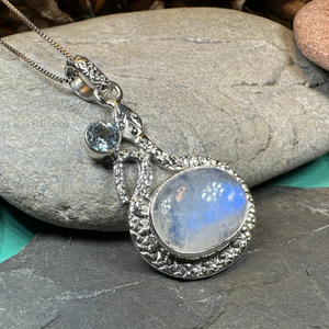 Calantha Moonstone Snake Necklace