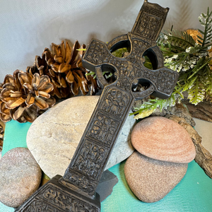 Large Monasterboice Celtic Turf High Cross Statue