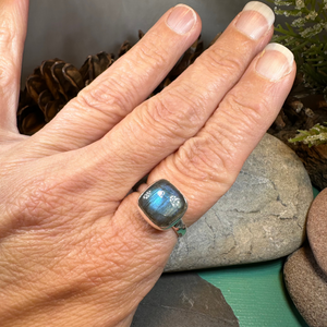 Celtic Twilight Labradorite Ring