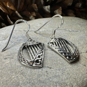 Liffey Harp Dangle Earrings