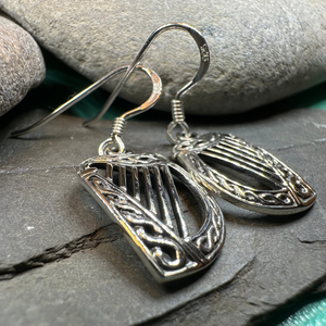 Liffey Harp Dangle Earrings