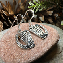 Load image into Gallery viewer, Liffey Harp Dangle Earrings
