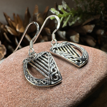 Load image into Gallery viewer, Liffey Harp Dangle Earrings
