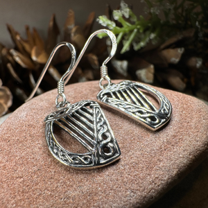 Liffey Harp Dangle Earrings