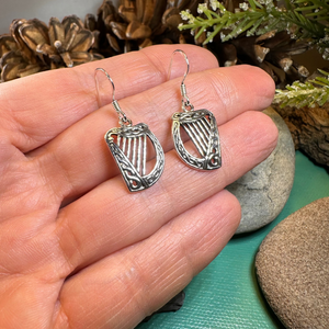 Liffey Harp Dangle Earrings