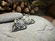 Load image into Gallery viewer, Linden Trinity Knot Post Earrings
