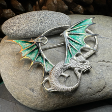 Load image into Gallery viewer, Meadowdancer Dragon Brooch
