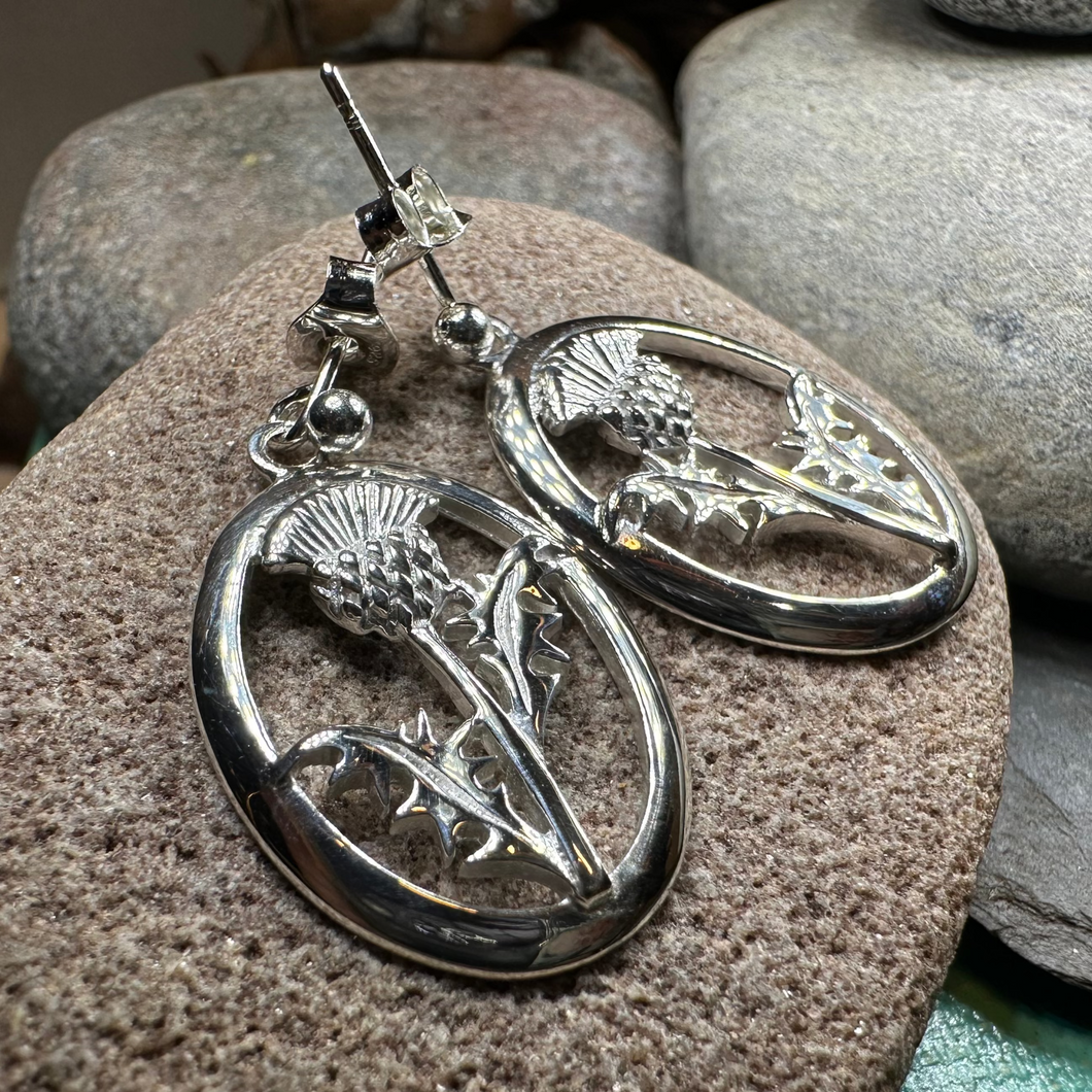 Realistic Scottish Thistle Earrings