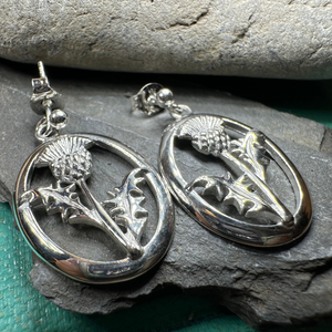 Realistic Scottish Thistle Earrings