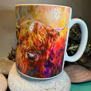 Rainbow Highland Cow Mug