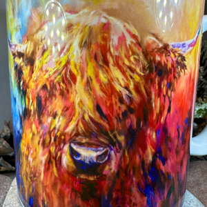 Rainbow Highland Cow Mug