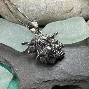 Highland Cow Thistle Necklace