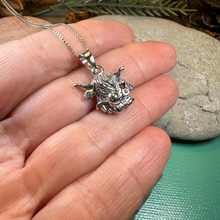 Load image into Gallery viewer, Highland Cow Thistle Necklace
