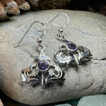 Load image into Gallery viewer, Amethyst Thistle Earrings
