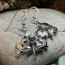 Load image into Gallery viewer, Amethyst Thistle Earrings
