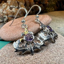 Load image into Gallery viewer, Amethyst Thistle Earrings
